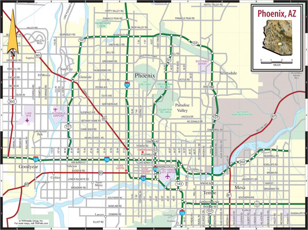 地図のphoenix Az Phoenix Az地図 アリゾナ州 アメリカ