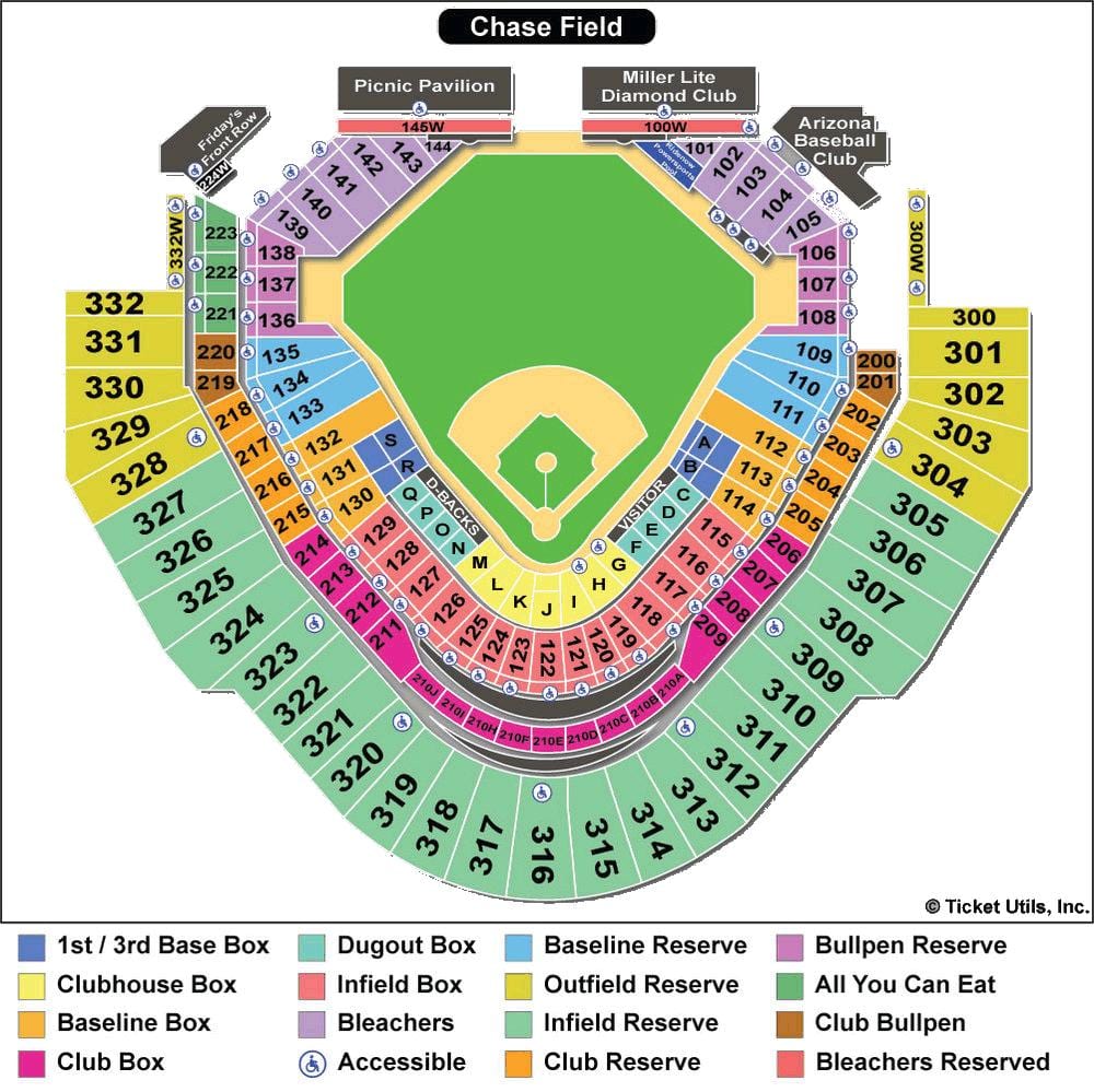 地図diamondbacksスタジアム