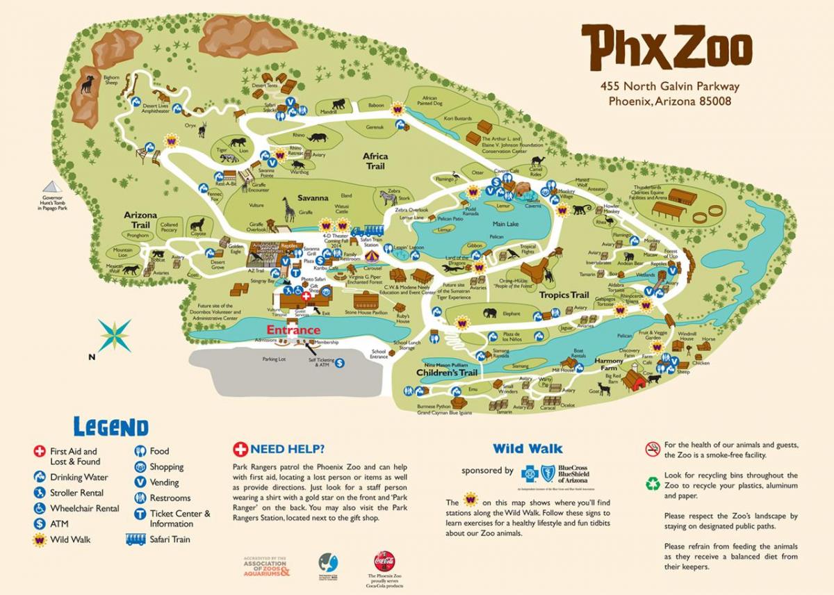 地図のフェニックス動物園