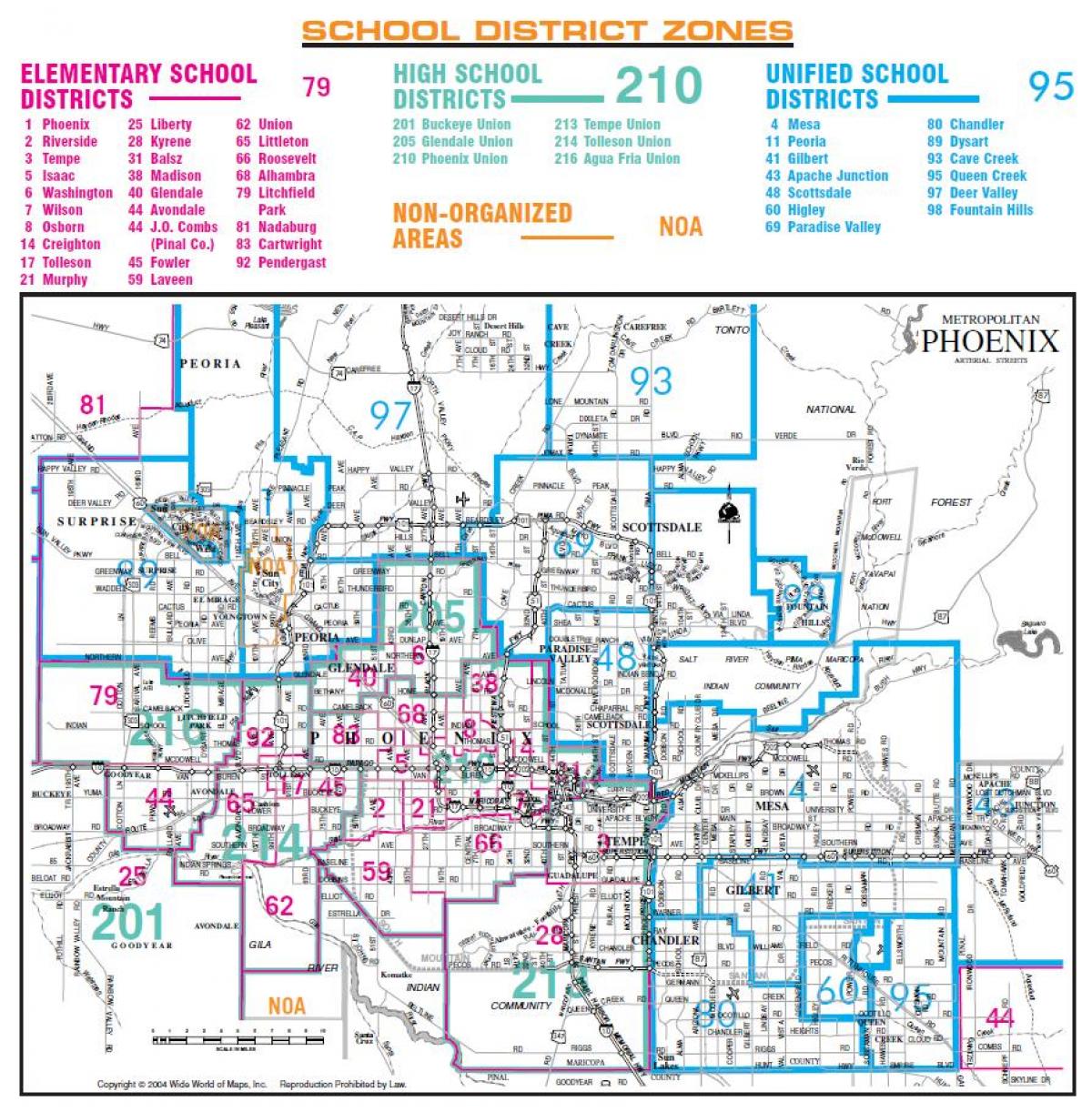 フェニックス連合高等学校地区の地図