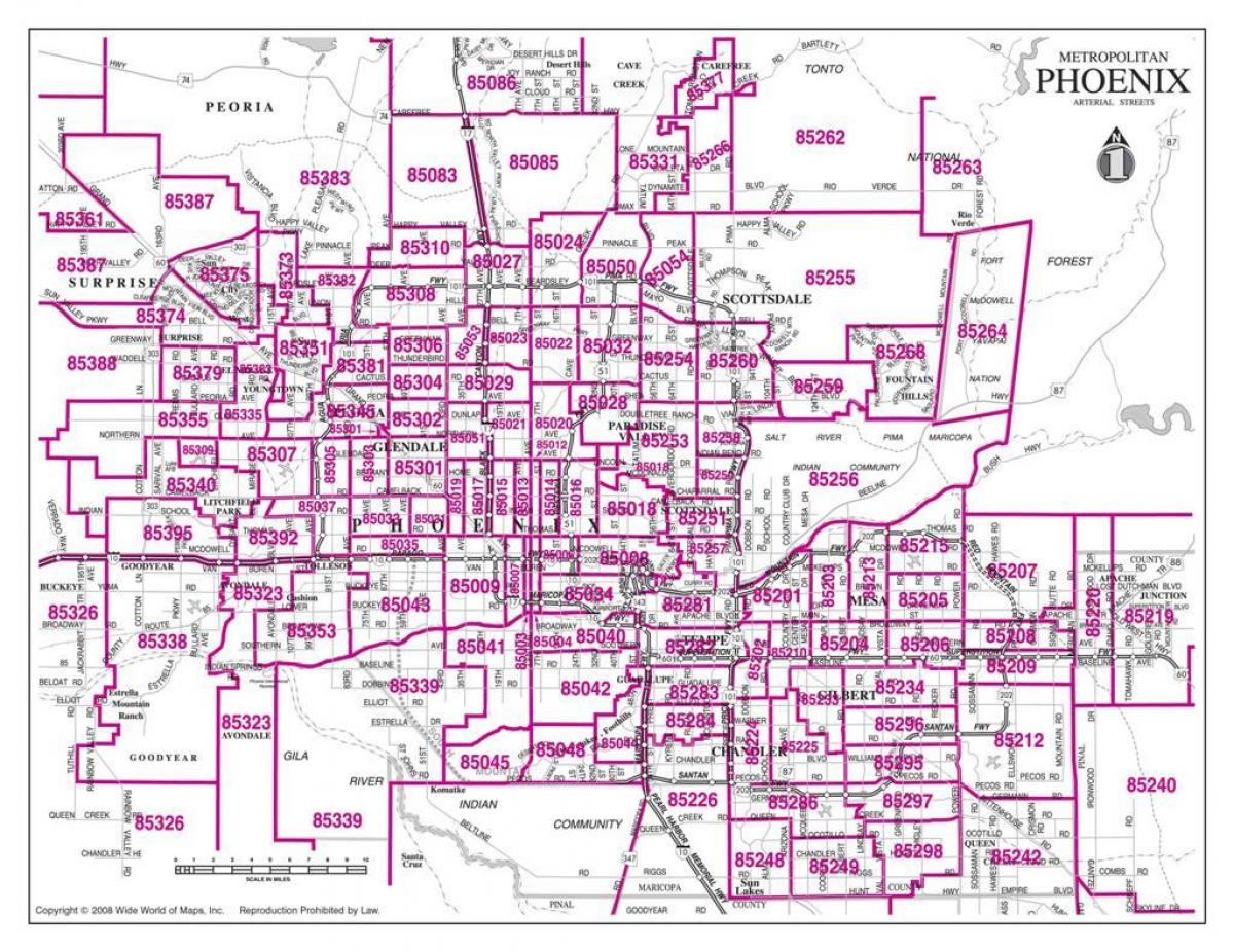 都市フェニックス郵便番地図