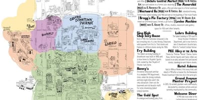 地図のダウンタウンフェニックス