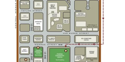 地図のフェニックスコンベンションセンター