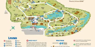 地図のフェニックス動物園