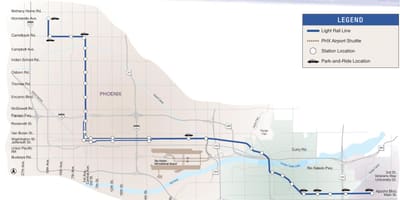 フェニックスライトレール地図-2016年